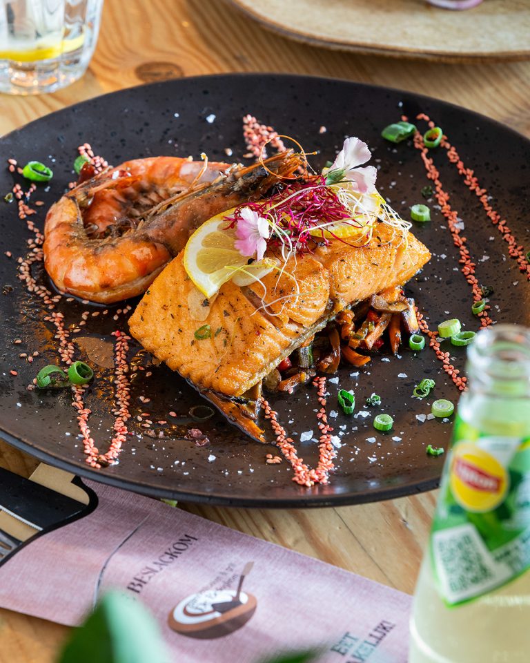 Zalmgerecht van de menukaart van De Beslagkom